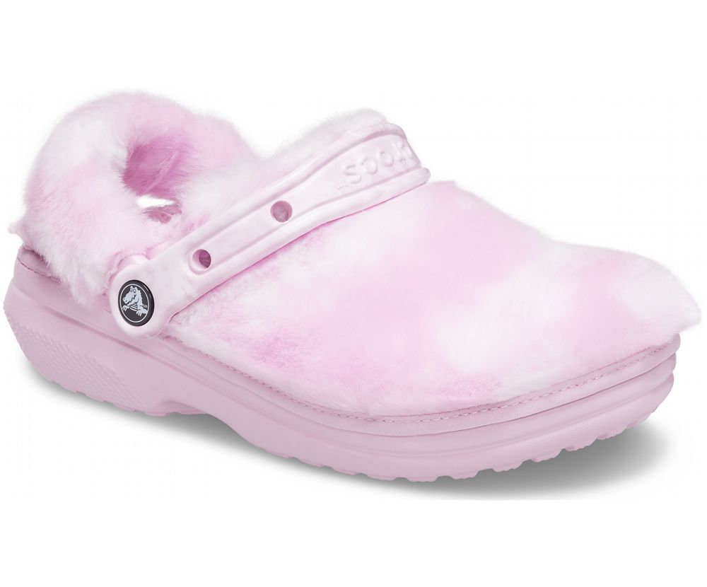 Crocs Classic Fur Sure Træsko Dame Lyserød | 594-FERBLU