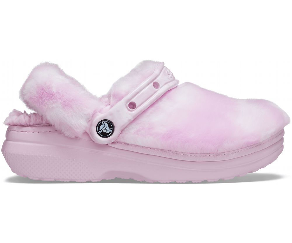 Crocs Classic Fur Sure Træsko Dame Lyserød | 594-FERBLU