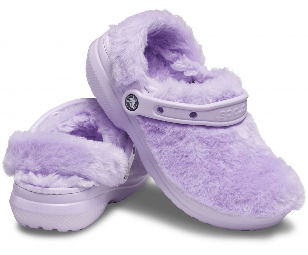 Crocs Classic Fur Sure Træsko Herre Lilla | 043-HOMNEJ