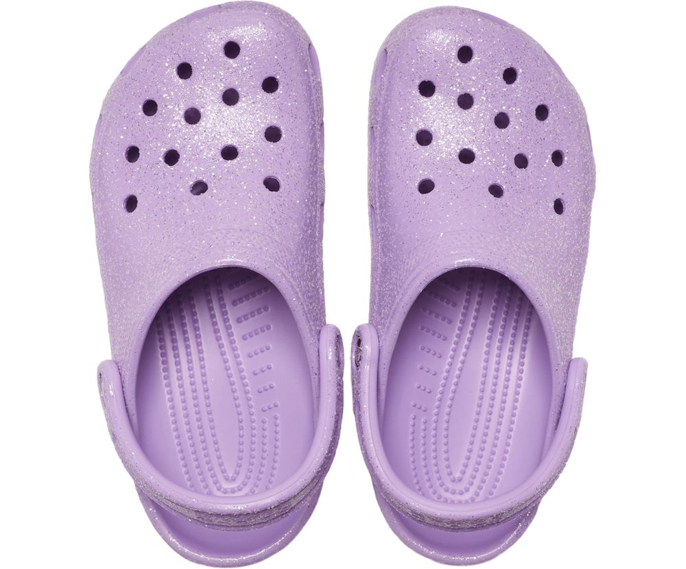 Crocs Classic Glitter Træsko Dame Lilla | 189-NSCPHU