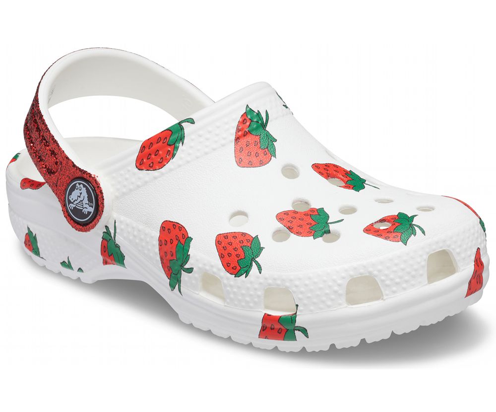 Crocs Classic Mad Print Træsko Drenge Hvide | 301-OQZRBE