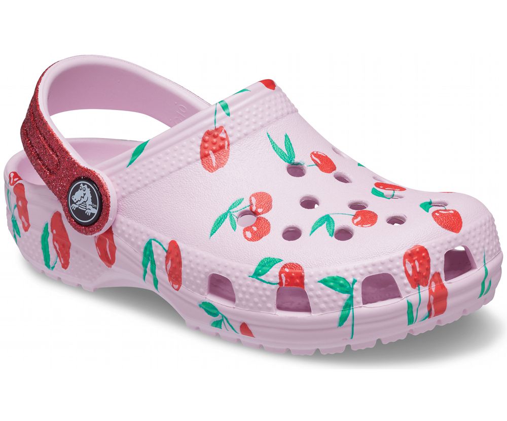 Crocs Classic Mad Print Træsko Drenge Lyserød | 934-GZWXMV