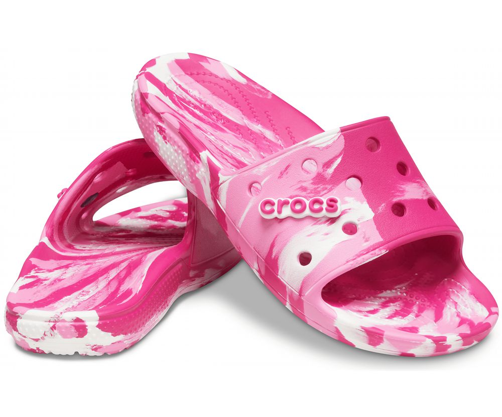 Crocs Classic Marbled Badesandaler Dame Lyserød | 942-JYTMFW