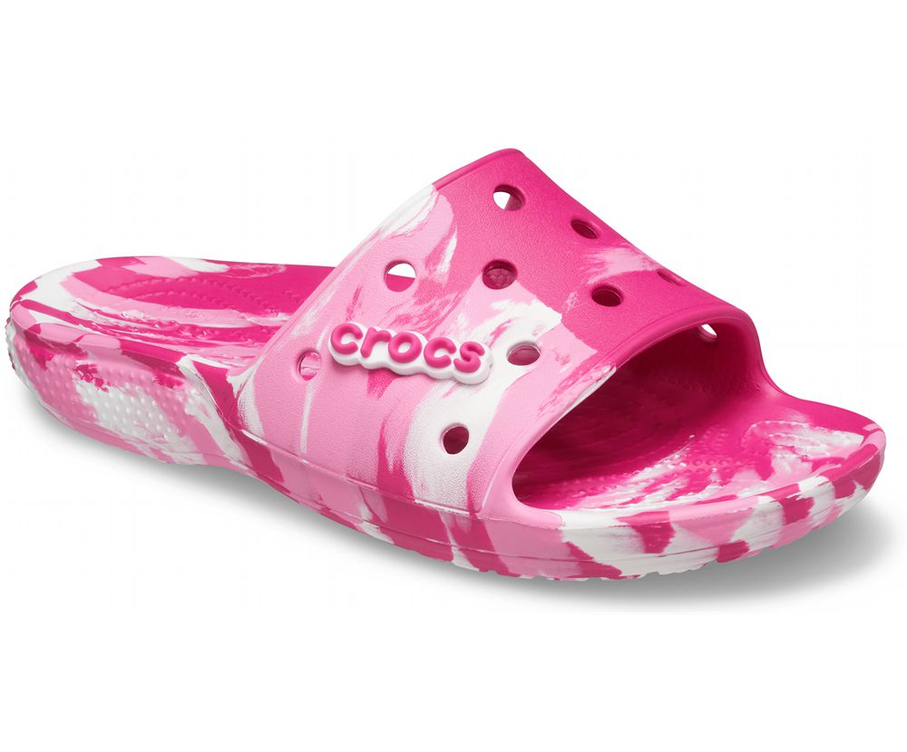 Crocs Classic Marbled Badesandaler Dame Lyserød | 942-JYTMFW