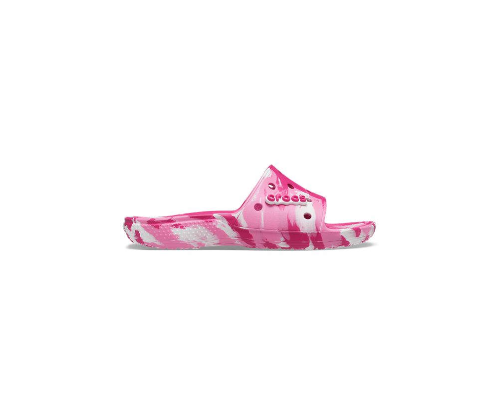 Crocs Classic Marbled Badesandaler Dame Lyserød | 942-JYTMFW