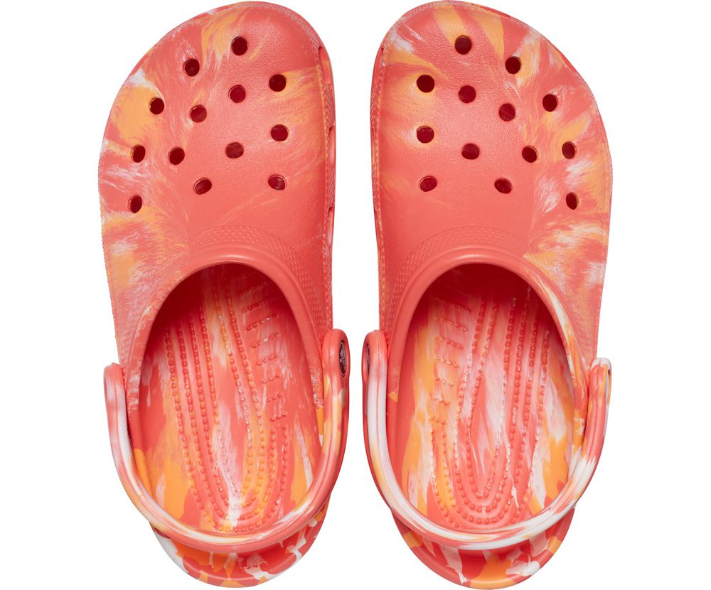 Crocs Classic Marbled Træsko Dame Orange | 927-VYHDZE