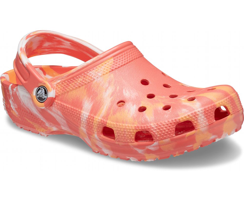 Crocs Classic Marbled Træsko Dame Orange | 927-VYHDZE