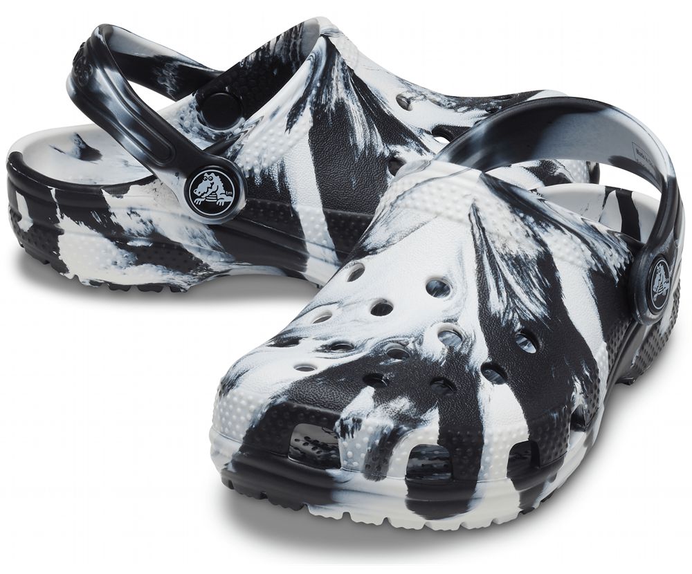 Crocs Classic Marbled Træsko Drenge Sort | 230-XMPQGR