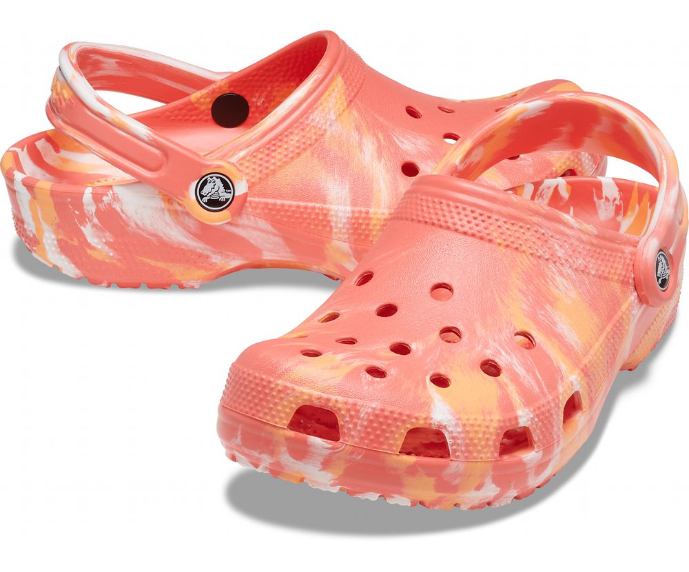 Crocs Classic Marbled Træsko Herre Orange | 346-IWJDMC