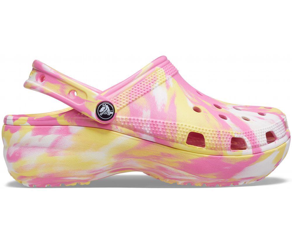 Crocs Classic Platform Marbled Træsko Dame Lyserød | 275-UDPAMC