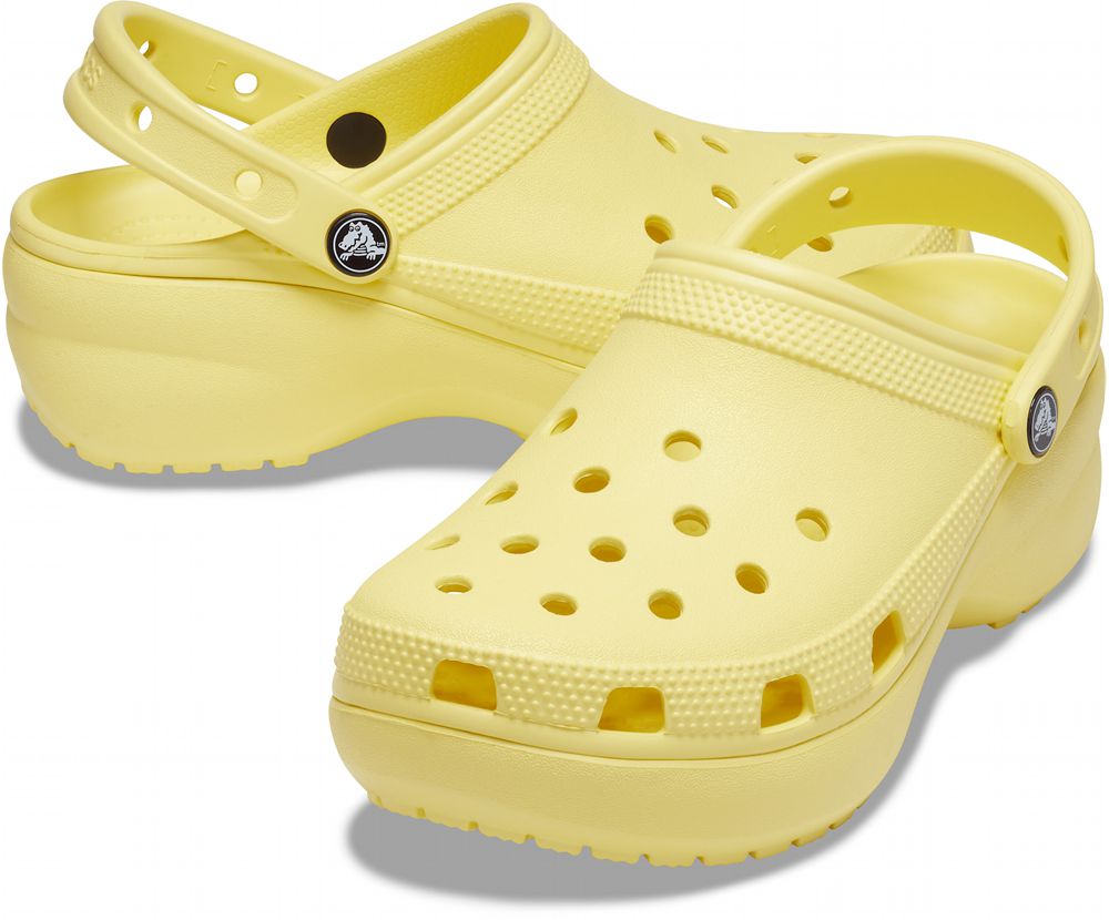 Crocs Classic Platform Træsko Dame Gul | 903-GHFENX