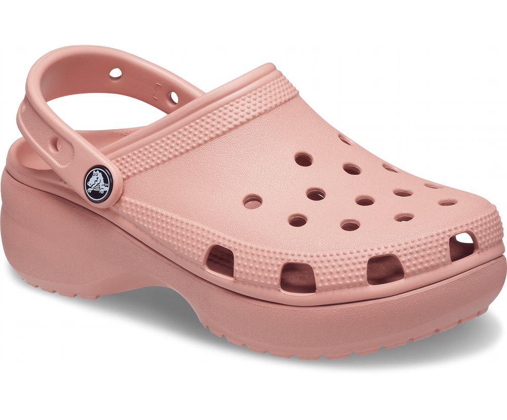 Crocs Classic Platform Træsko Dame Lyserød | 417-RCPXBN