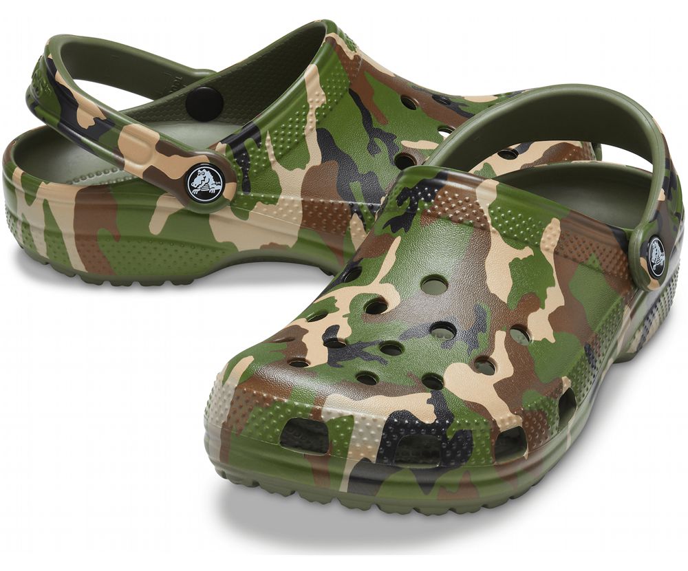 Crocs Classic Printed Træsko Dame Camouflage | 248-RWEONC