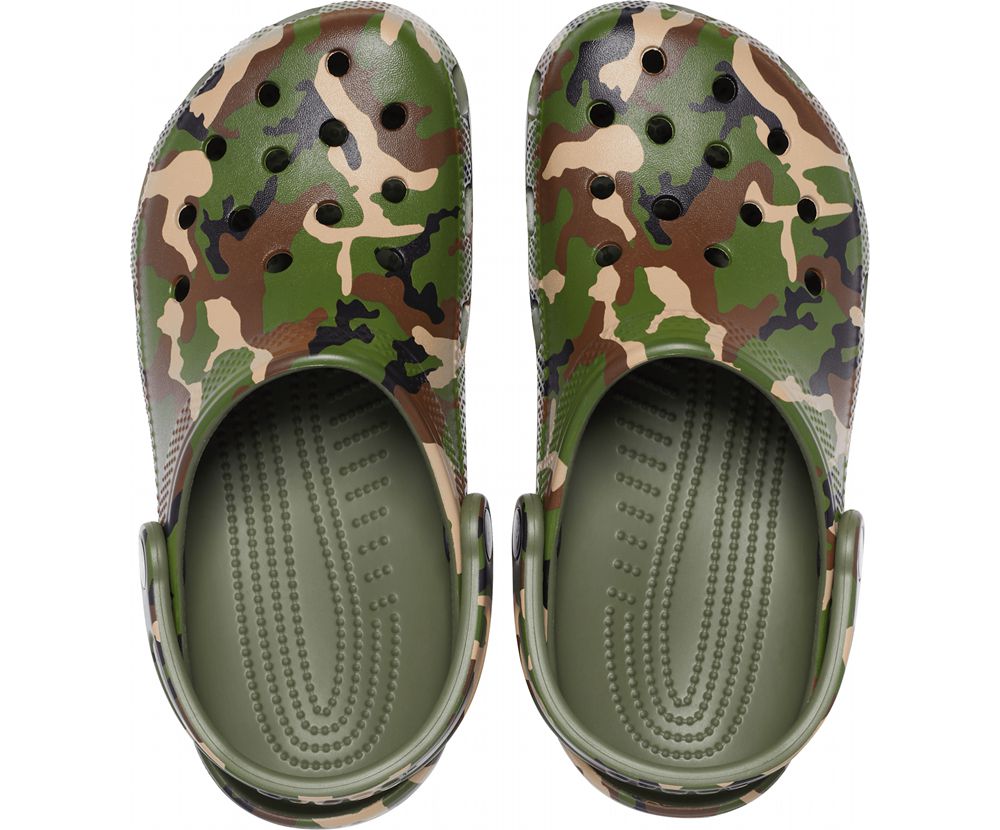 Crocs Classic Printed Træsko Dame Camouflage | 248-RWEONC