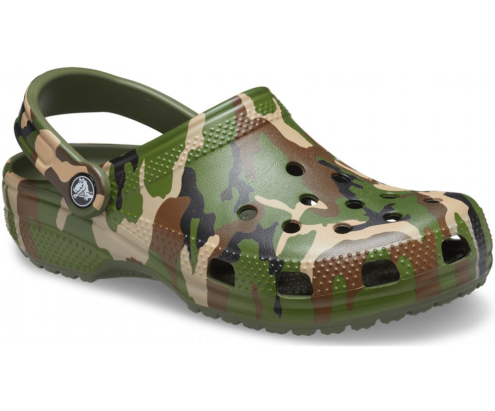 Crocs Classic Printed Træsko Dame Camouflage | 248-RWEONC