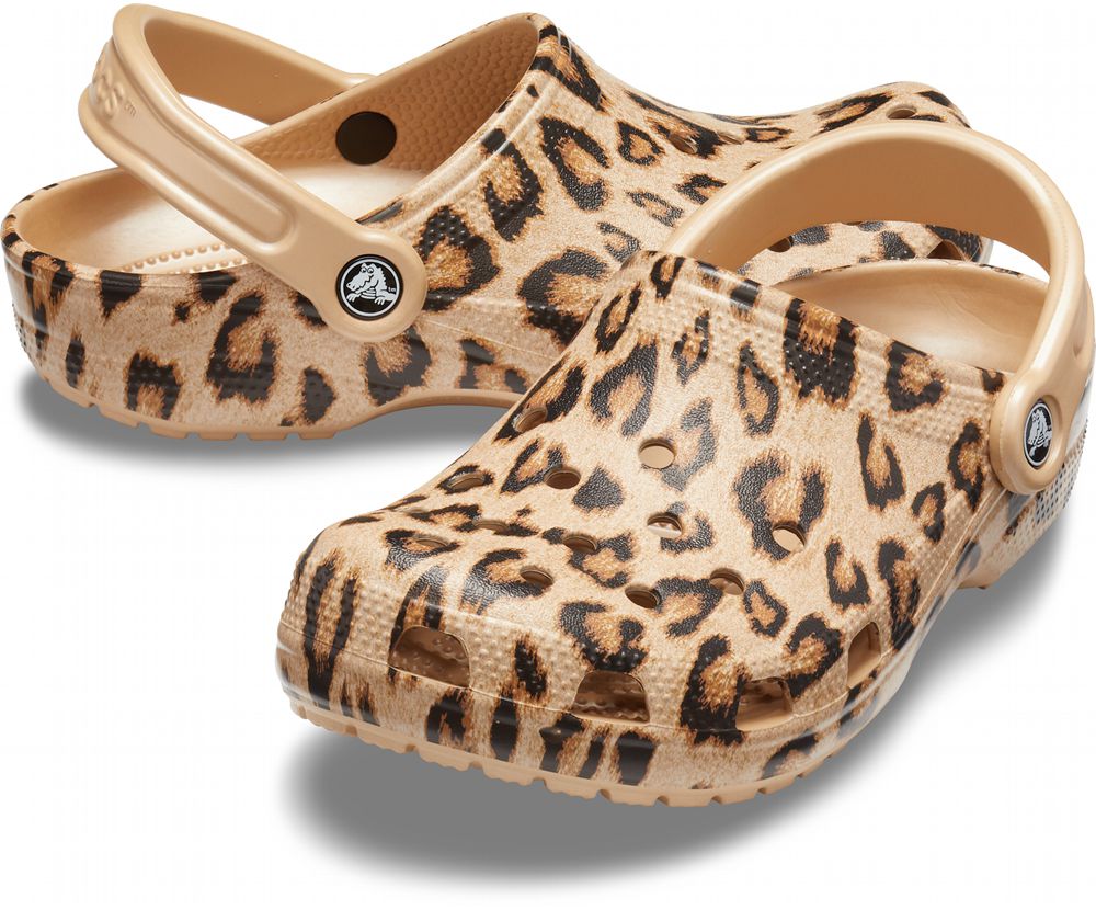 Crocs Classic Printed Træsko Dame Leopard | 658-WANQLO