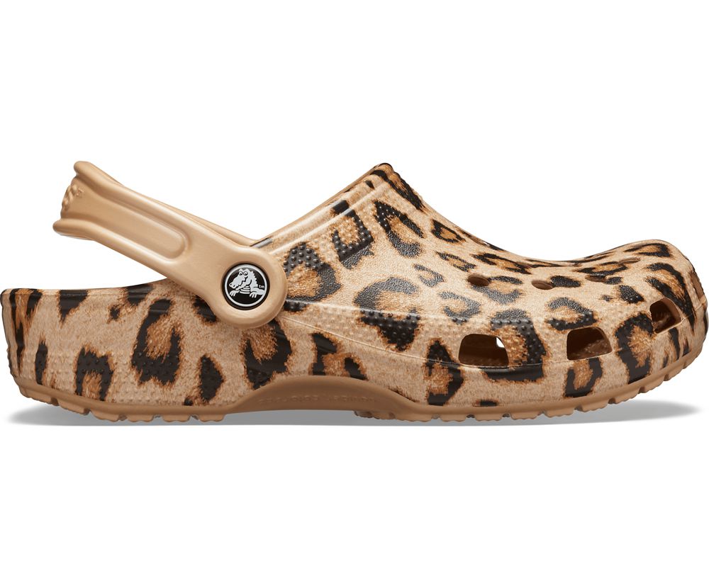 Crocs Classic Printed Træsko Dame Leopard | 658-WANQLO