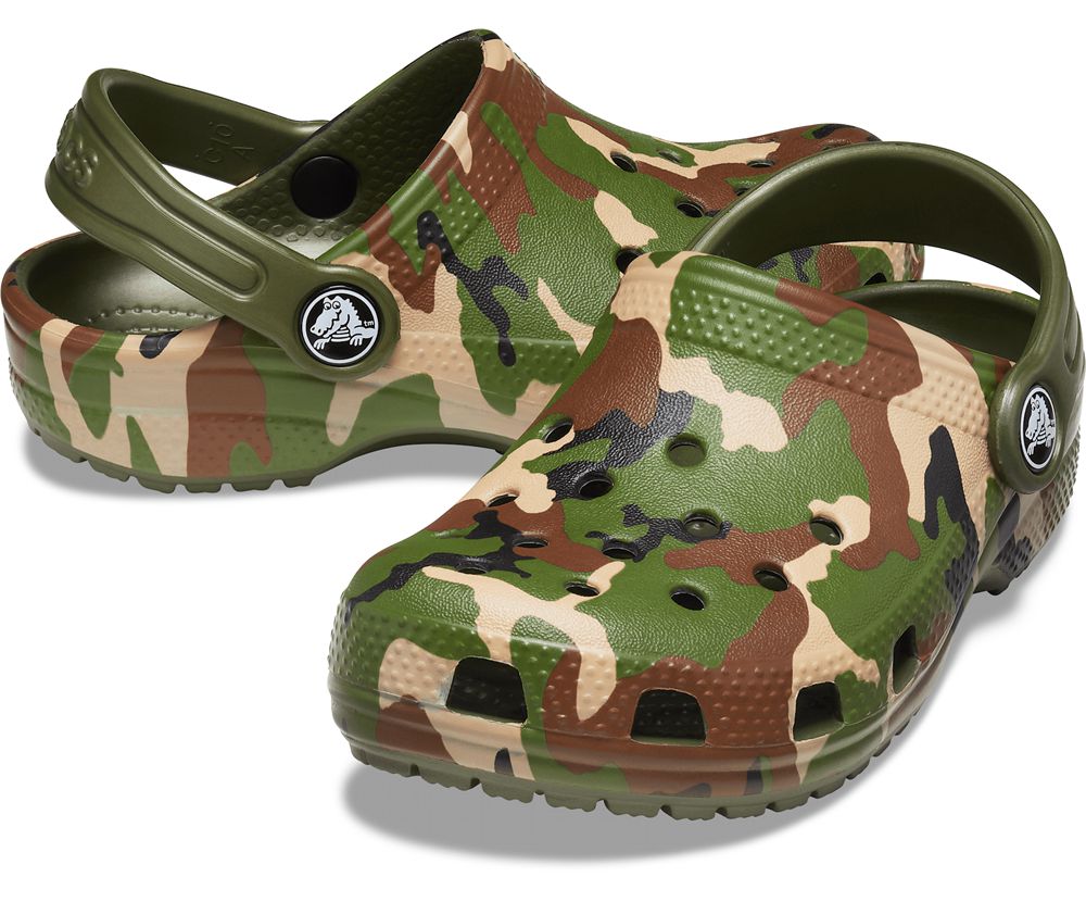 Crocs Classic Printed Træsko Drenge Camouflage | 941-OWRCHD