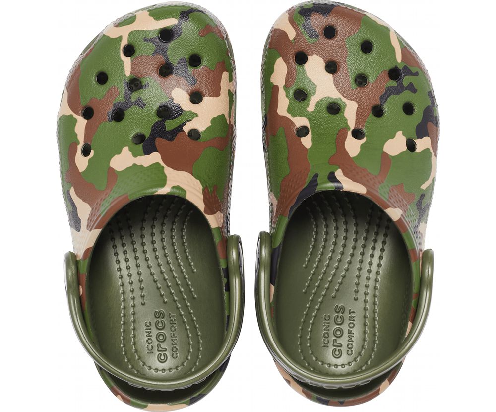 Crocs Classic Printed Træsko Drenge Camouflage | 941-OWRCHD