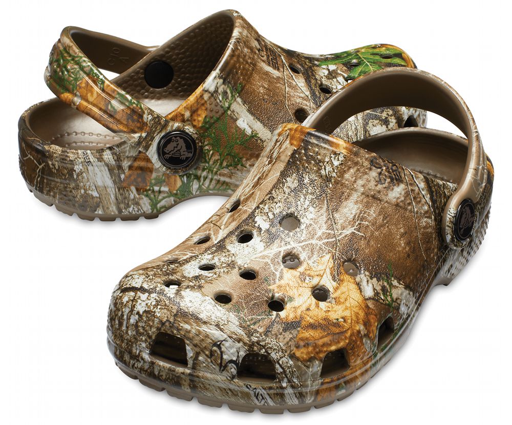 Crocs Classic Realtree Edge® Træsko Drenge Brune | 587-EOFJKI