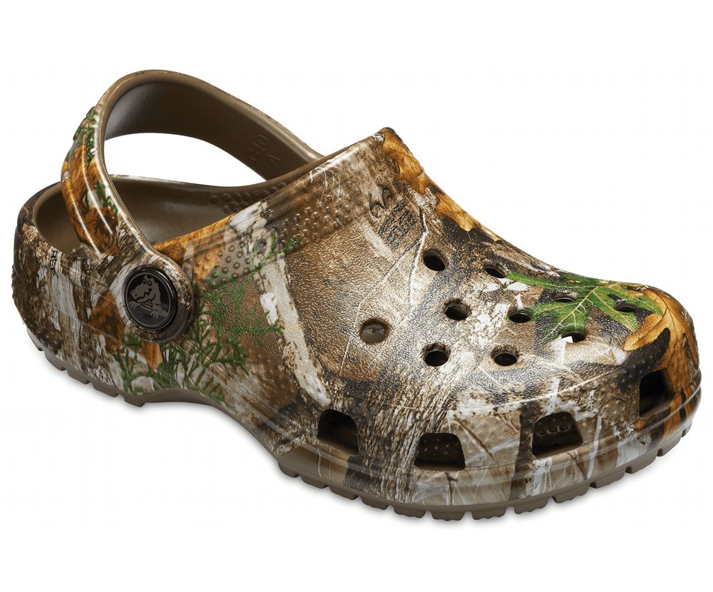 Crocs Classic Realtree Edge® Træsko Drenge Brune | 587-EOFJKI