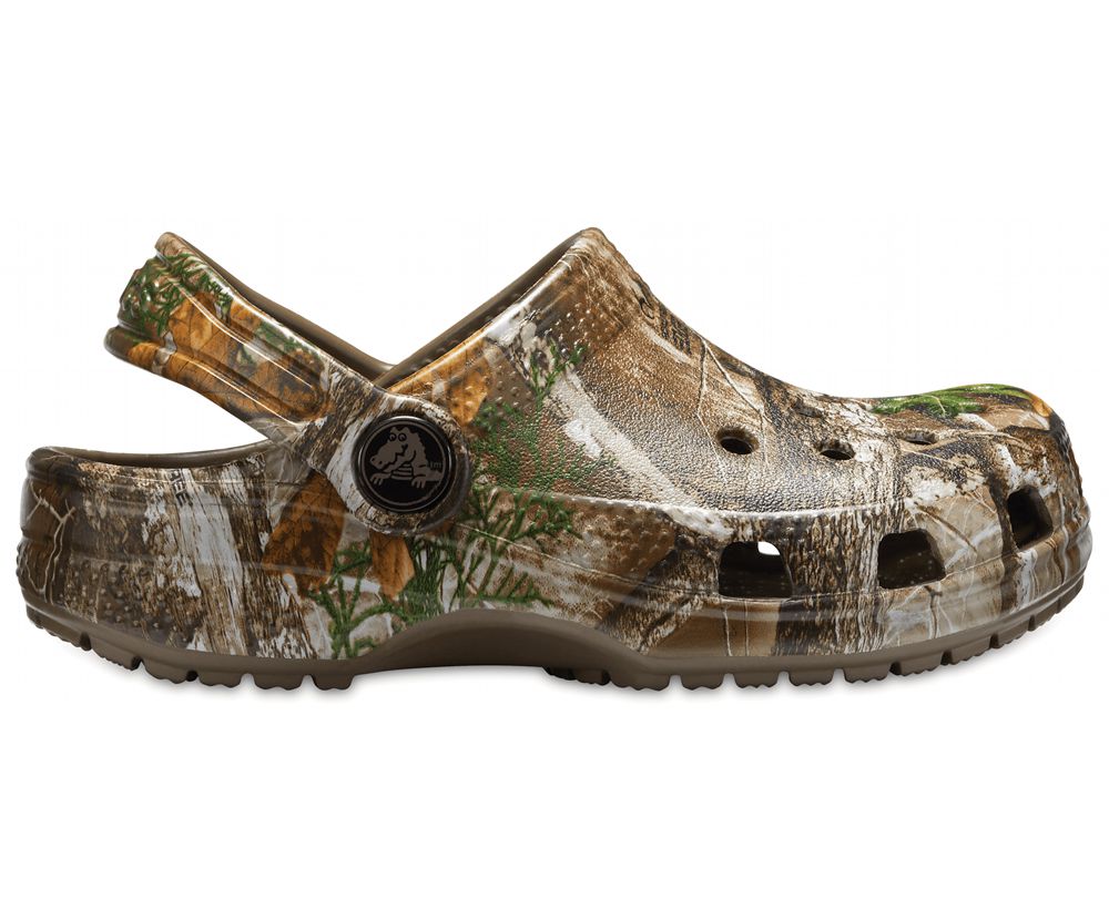 Crocs Classic Realtree Edge® Træsko Drenge Brune | 587-EOFJKI