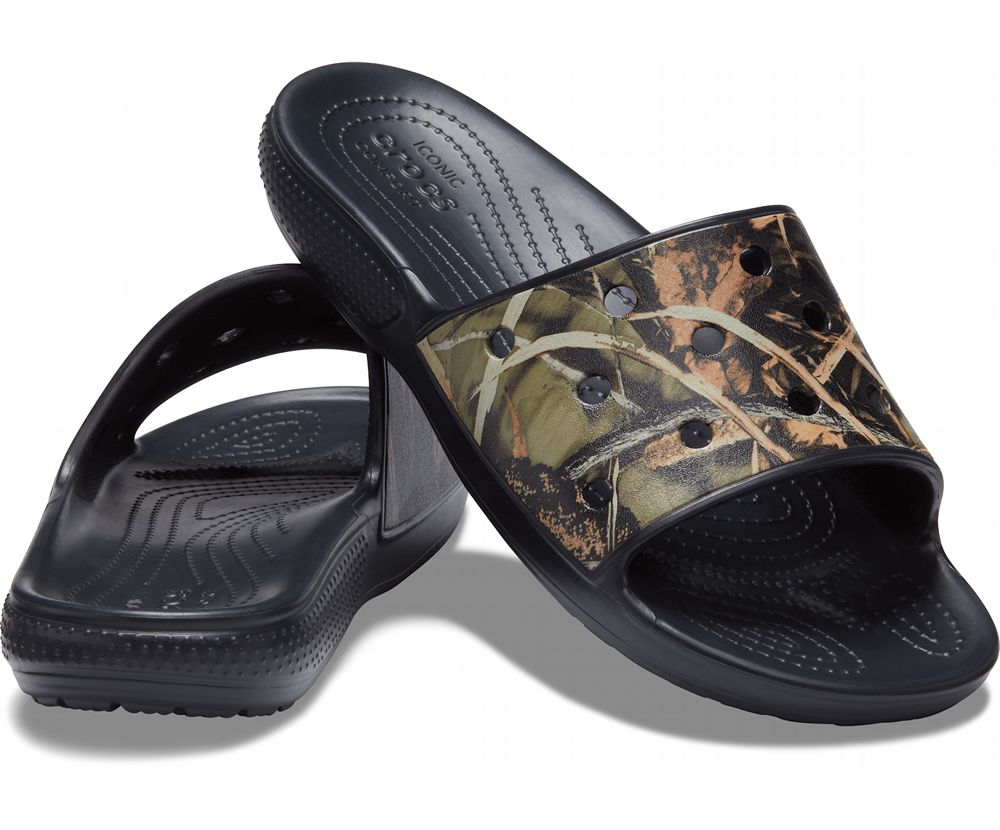 Crocs Classic Realtree® Badesandaler Dame Sort | 267-RUVACD