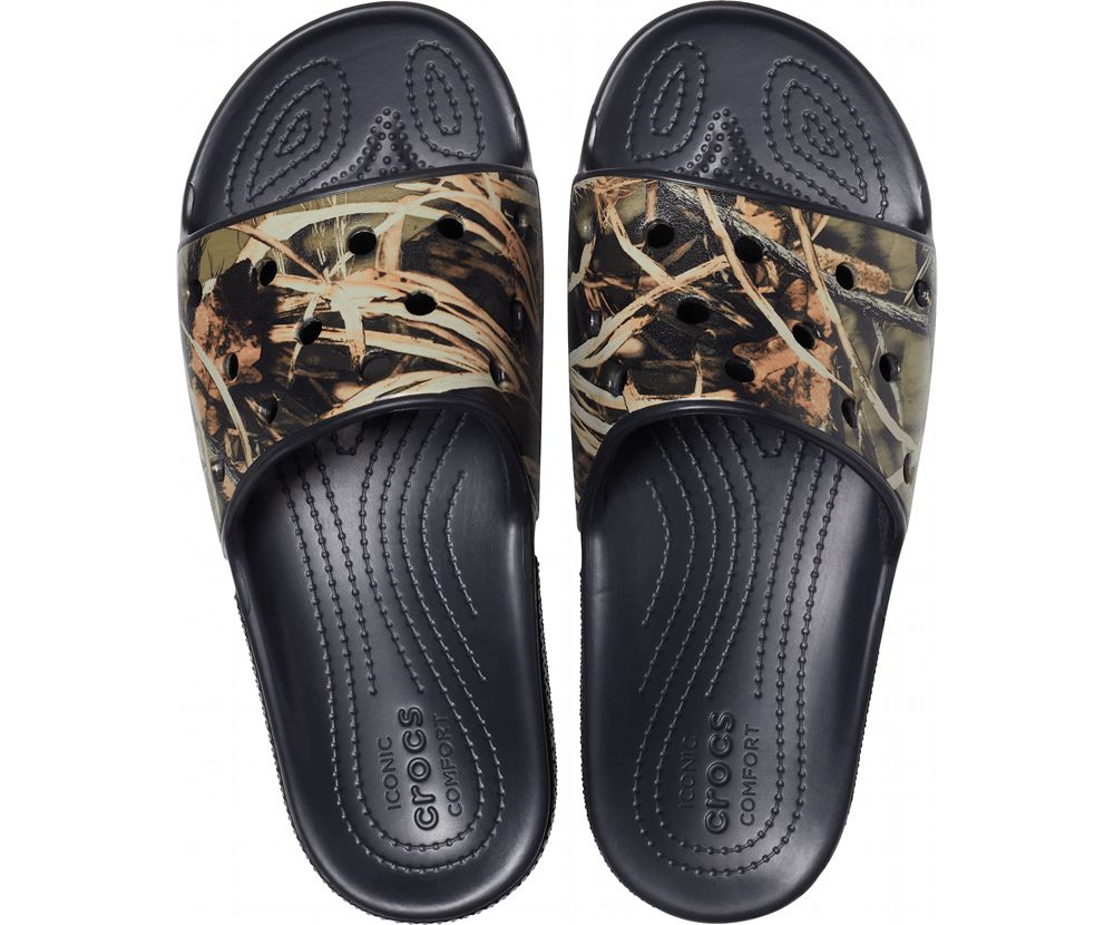 Crocs Classic Realtree® Badesandaler Dame Sort | 267-RUVACD