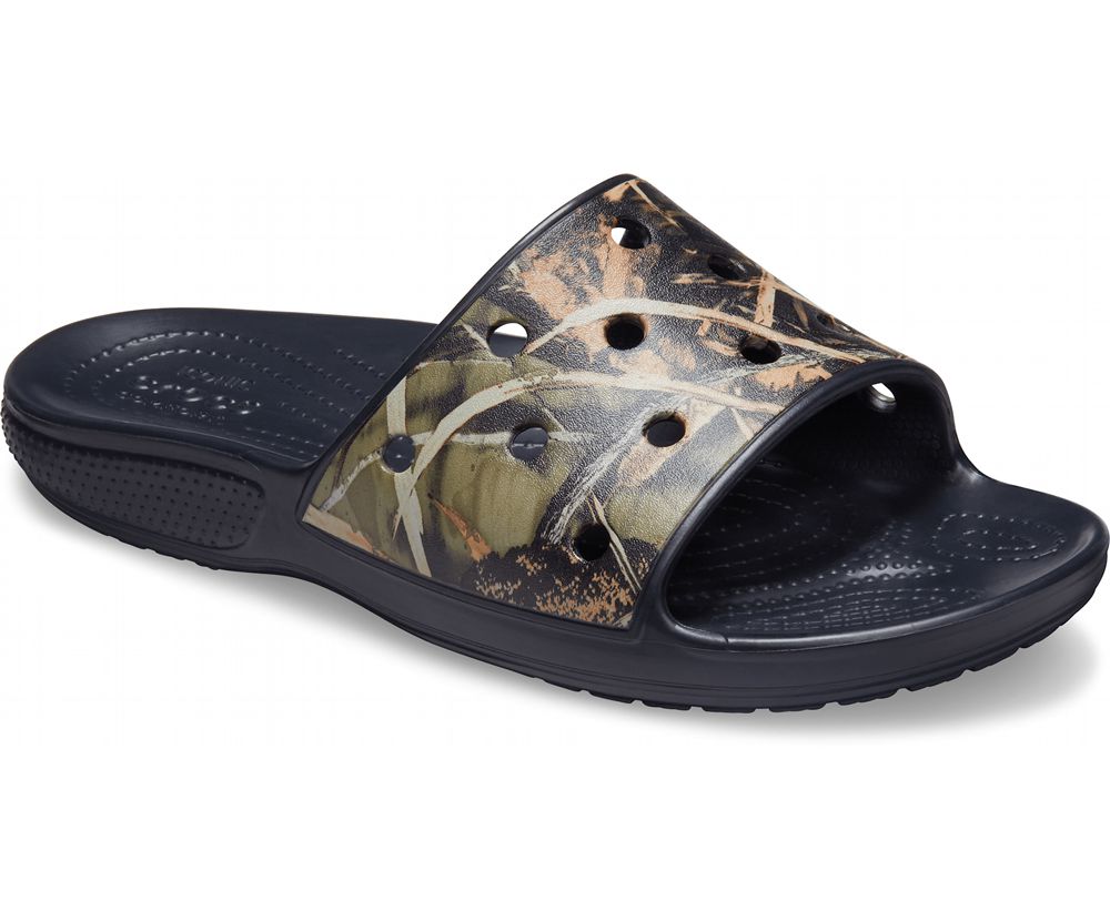 Crocs Classic Realtree® Badesandaler Dame Sort | 267-RUVACD