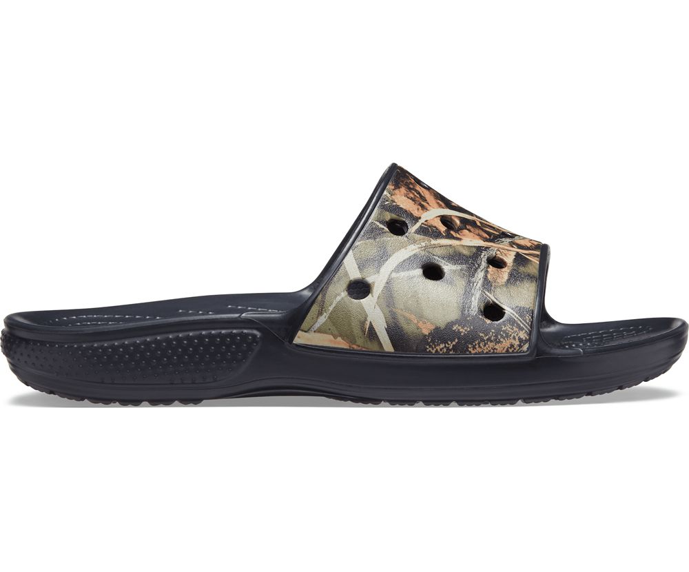 Crocs Classic Realtree® Badesandaler Dame Sort | 267-RUVACD