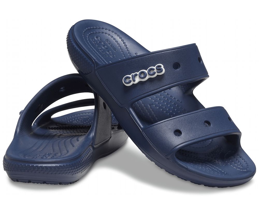 Crocs Classic Sandaler Dame Mørkeblå | 485-QGHIUF