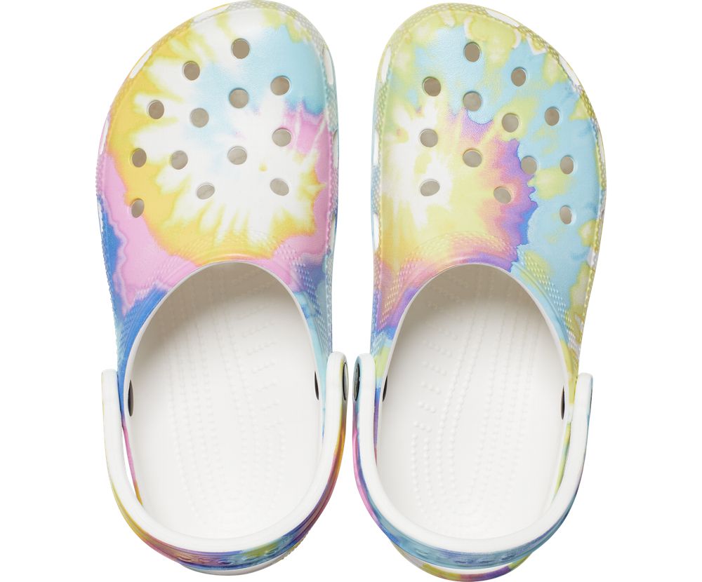 Crocs Classic Tie-Dye Graphic Træsko Dame Flerfarvede | 610-AJVUST