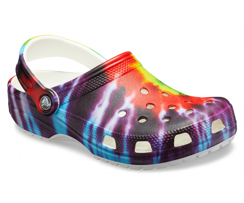 Crocs Classic Tie-Dye Graphic Træsko Dame Flerfarvede | 972-KNTOPM