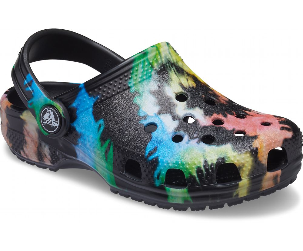 Crocs Classic Tie-Dye Graphic Træsko Drenge Flerfarvede | 320-IPLWTU