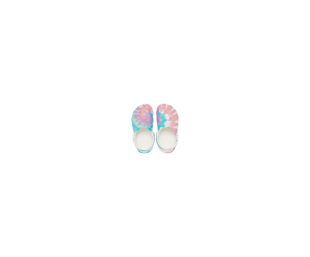 Crocs Classic Tie-Dye Graphic Træsko Pige Flerfarvede | 298-MJFIRW