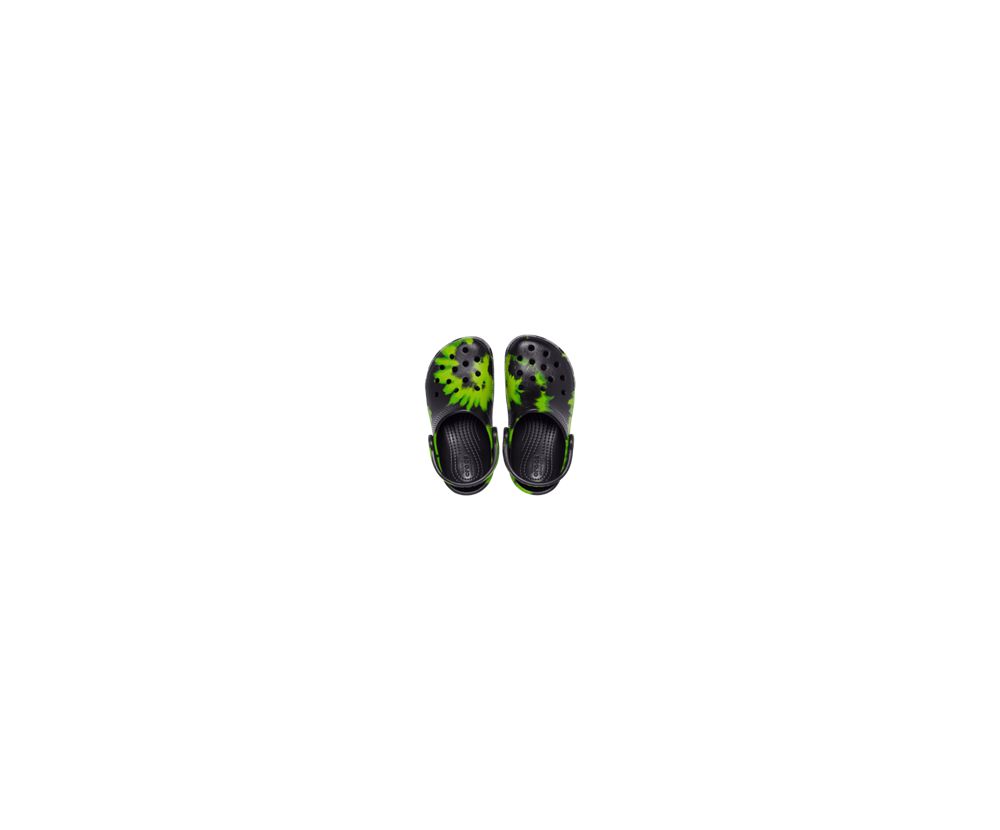 Crocs Classic Tie-Dye Graphic Træsko Pige Flerfarvede | 758-AIRYFQ