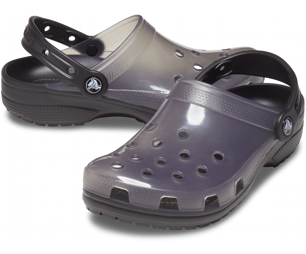 Crocs Classic Translucent Træsko Dame Sort | 816-QSHCEY