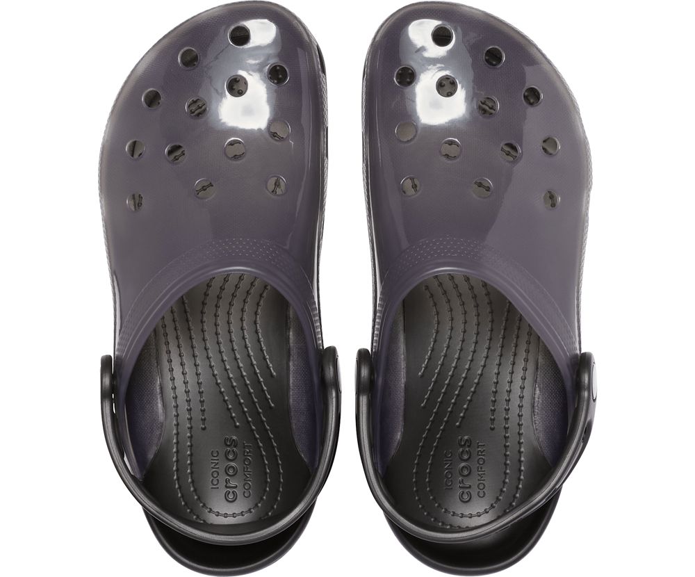 Crocs Classic Translucent Træsko Dame Sort | 816-QSHCEY