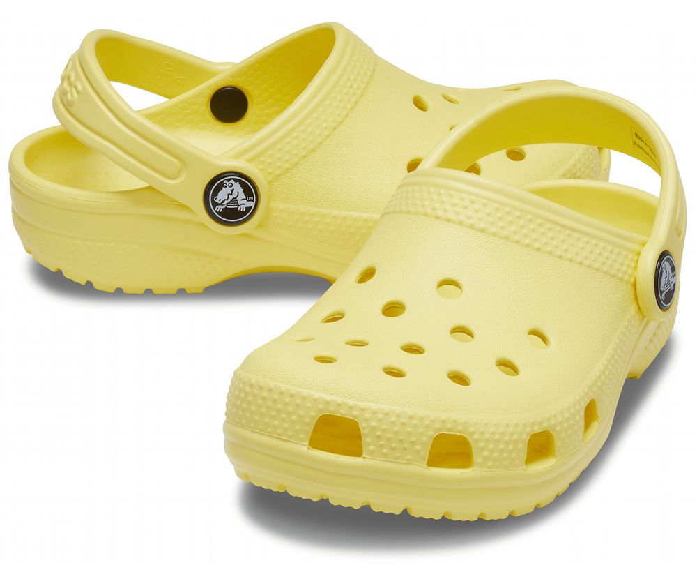 Crocs Classic Træsko Pige Gul | 715-OBQJLW