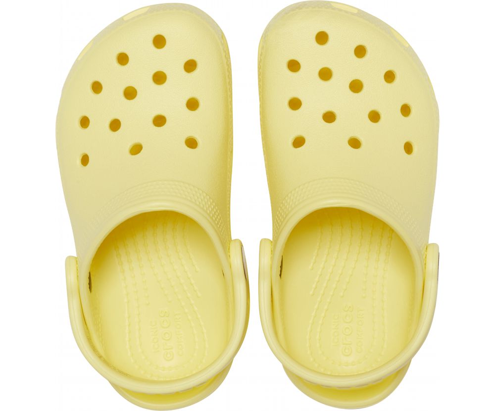 Crocs Classic Træsko Pige Gul | 715-OBQJLW