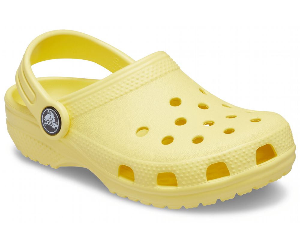 Crocs Classic Træsko Pige Gul | 715-OBQJLW