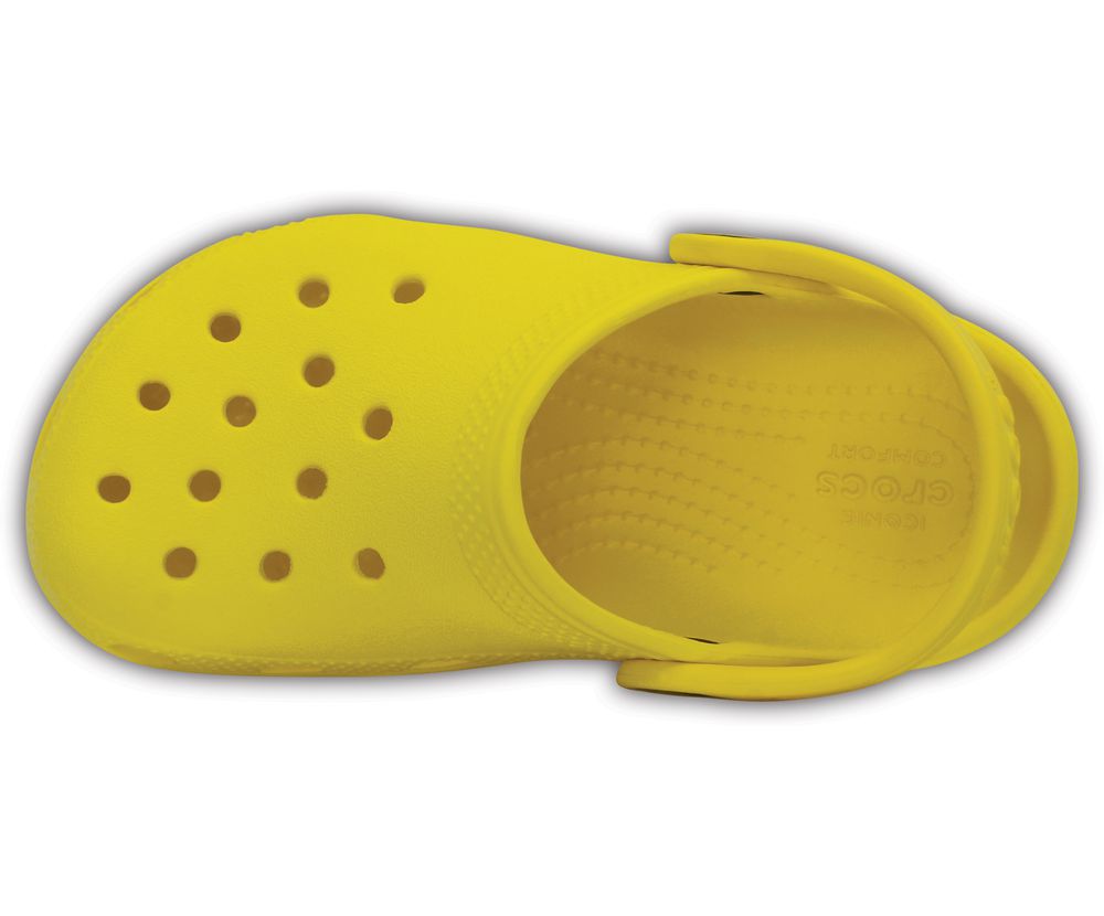 Crocs Classic Træsko Pige Gul | 782-WEMLGO