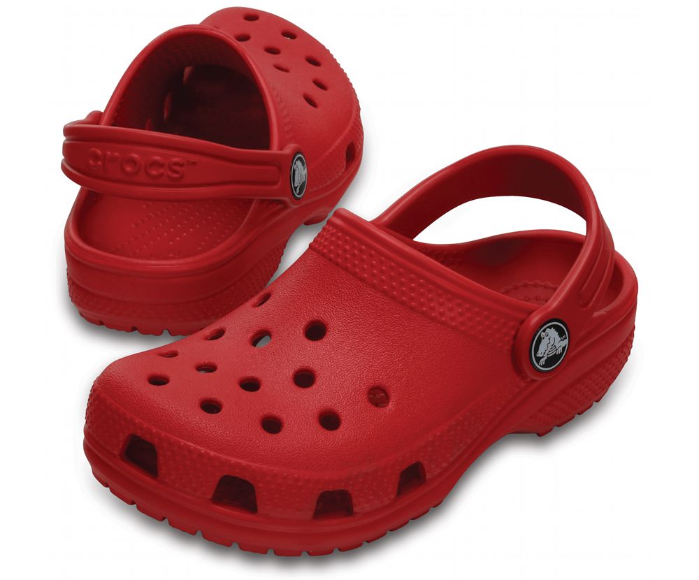 Crocs Classic Træsko Pige Rød | 948-KJLMFG