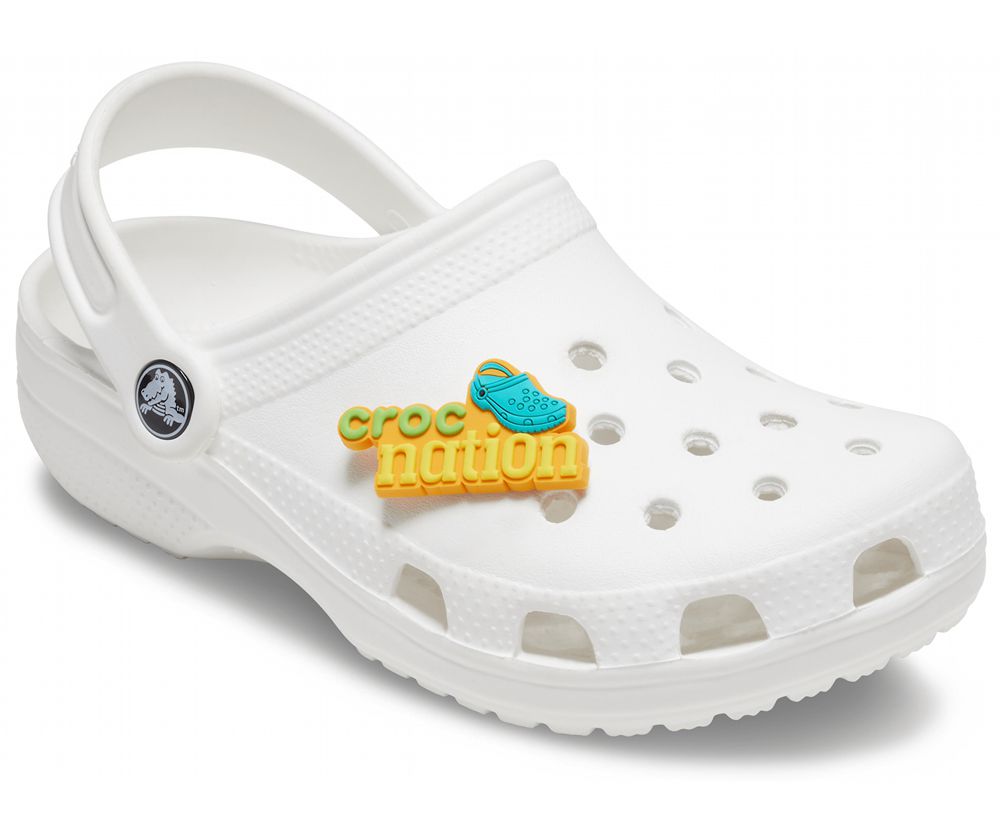 Crocs Croc Nation Peg Jibbitz Dame Gul | 186-MEPGVR