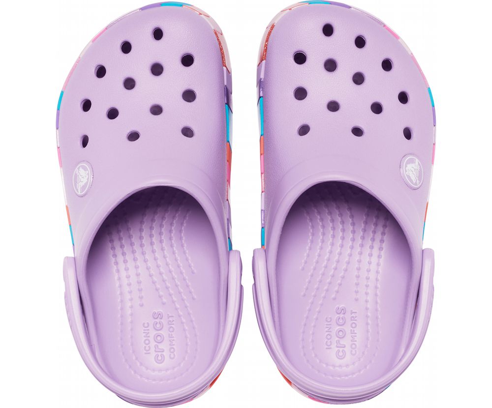 Crocs Crocband™ Chevron Beaded Træsko Pige Lilla | 567-UXESVI