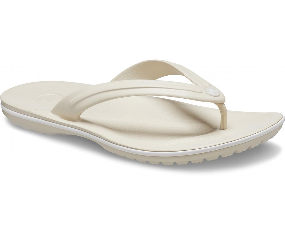 Crocs Crocband™ Flip Sandaler Dame Beige | 819-FZAQBX