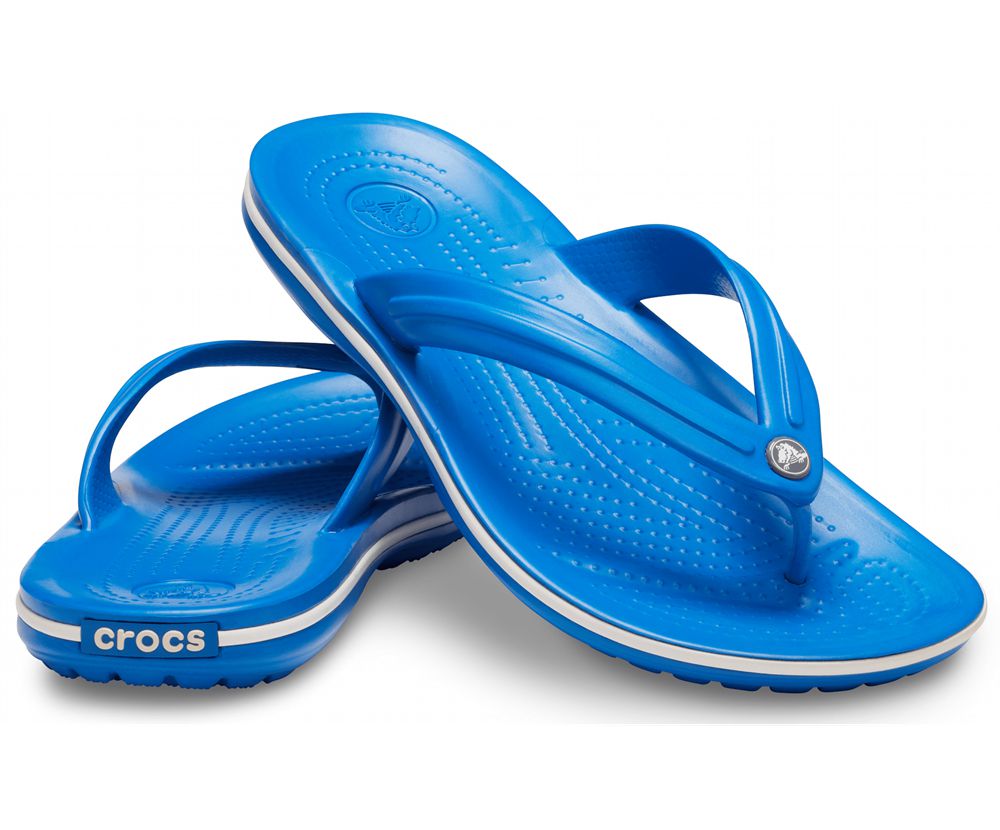 Crocs Crocband™ Flip Sandaler Dame Blå | 671-QGXTNU