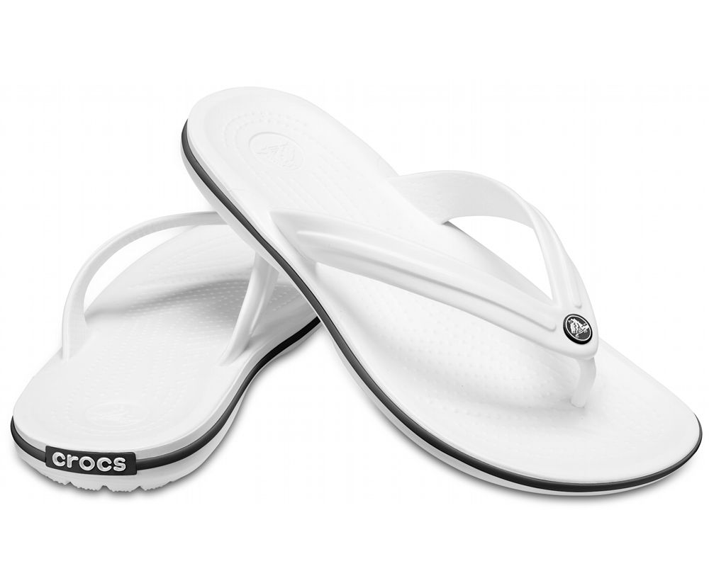 Crocs Crocband™ Flip Sandaler Herre Hvide | 645-UBWSGC