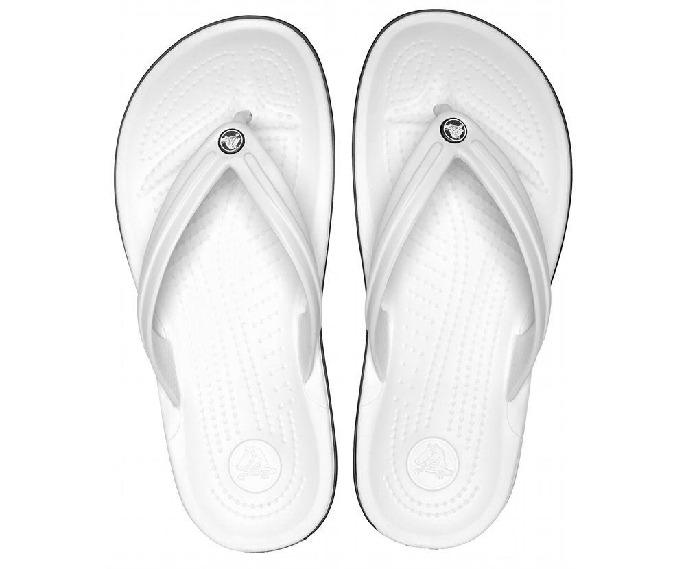 Crocs Crocband™ Flip Sandaler Herre Hvide | 645-UBWSGC