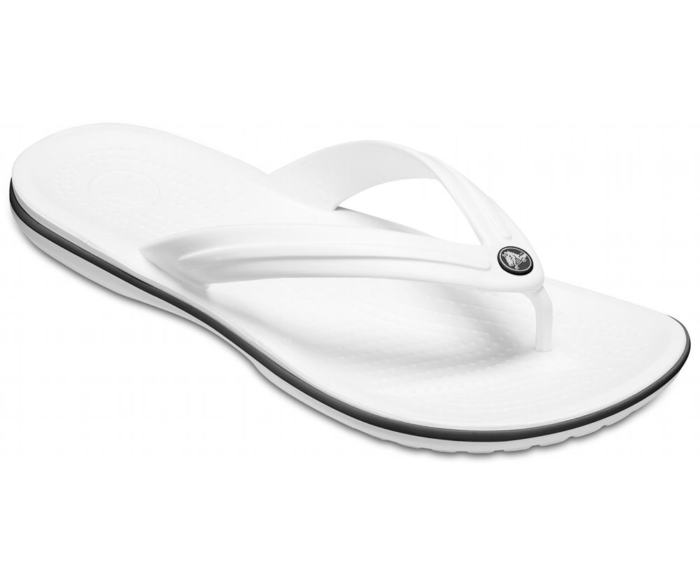 Crocs Crocband™ Flip Sandaler Herre Hvide | 645-UBWSGC